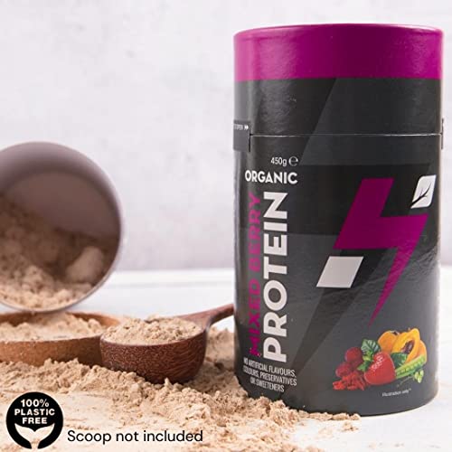 Hylife Nutrition - Organic Protein Powder - Mixed Berry Vegan Protein Powder (450g - 15 Servings)