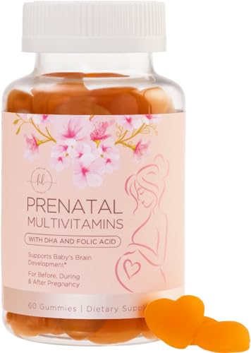 Hello Lovely! Prenatal Gummy Vitamins w/Folic Acid & DHA, Womens Prenatal Multivitamin,