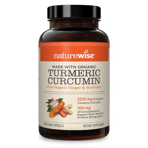 NatureWise Curcumin Turmeric 2250mg | 95% Curcuminoids & BioPerine Black Pepper