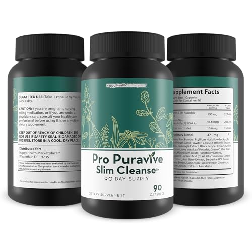 Pro Puravive Slim Cleanse - 90 Day Supply - Our Best Gentle Full Body Detox Cleanse