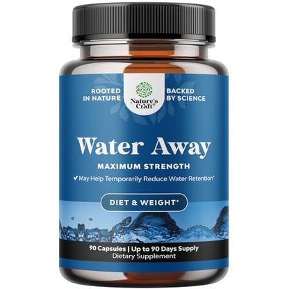 Water Away Pills Maximum Strength - Herbal Diuretic Pills for Water Reten