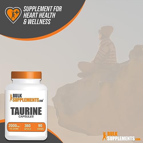 BULKSUPPLEMENTS.COM Taurine Capsules - Taurine Supplement, Taurine 2000mg