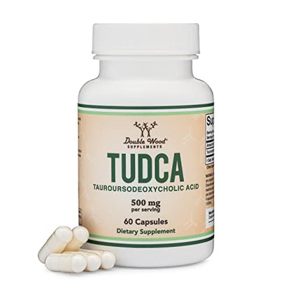 TUDCA Bile Salts Liver Support Supplement, 500mg Servings, Liver and Gallbladder 