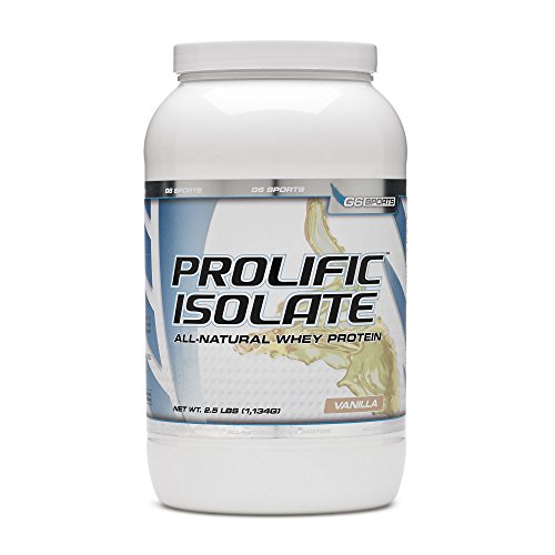 G6 Sports Nutrition Prolific Isolate All Natural Whey Protein Isolate Gluten Free, Lactose