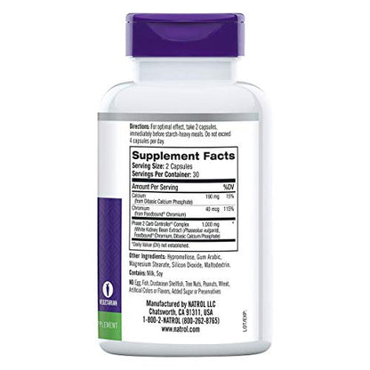 Natrol Carb Intercept with Phase 2 Carb Controller Capsules, White Kidney (Pack of 12)