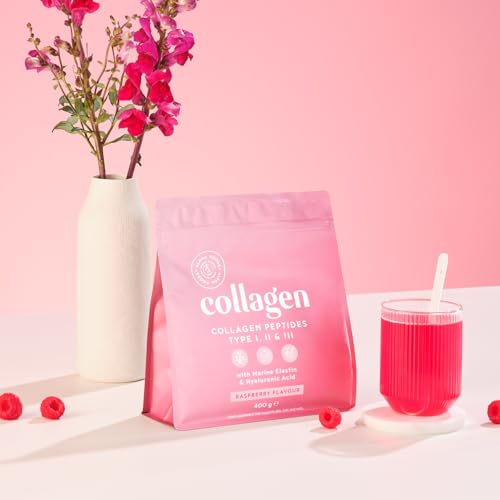 Collagen Powder with Hyaluronic Acid 400g - Premium Bovine Collagen Type I, II, III