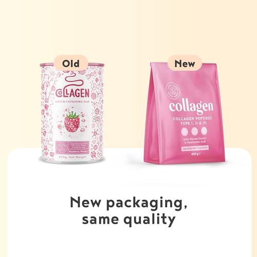 Collagen Powder with Hyaluronic Acid 400g - Premium Bovine Collagen Type I, II, III