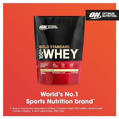 Optimum Nutrition Gold Standard 100% Whey Muscle Building and Recovery Protein Powder