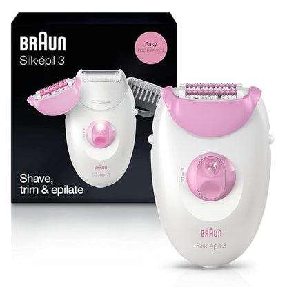 Braun Epilator Silk-epil 3 3-270, Hair Removal Device, Epilator for Women, Shaver & Trimmer