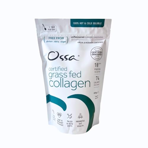 Ossa Certified Grassfed Collagen Peptides Powder-Supplement for Joint, Gut, Hair, Skin & Nails