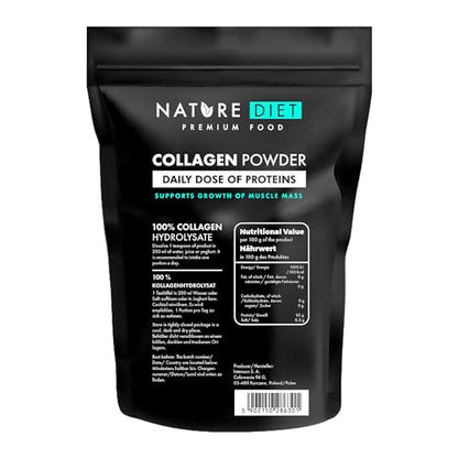 Nature Diet - Collagen Powder 600 g | Hydrolysate | Unflavored | Collagen Peptides | Source of Protein