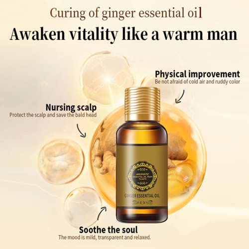 (2pc 60ml) Belly Drainage Ginger Oil, Slimming Tummy Ginger Oil, Ginger Oil Drainage Massage