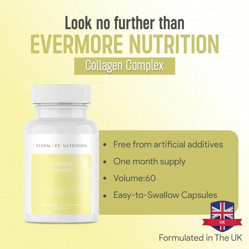 EVERMORE NUTRITION Grass Fed Collagen Complex with Hyaluronic Acid, Vitamin C and Active Peptides