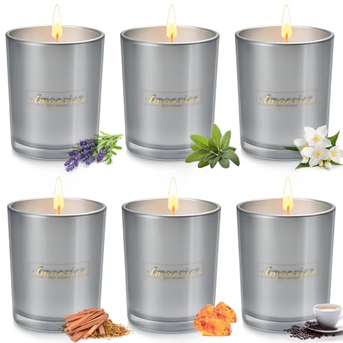 6 Pack Candles Clearance, Large Scented Candles, Candles for Home Scented, 35oz 250 Hour Long 