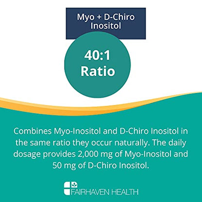 Fairhaven Health Myo-Inositol and D-Chiro Inositol Supplement | 40:1 Ratio | Female