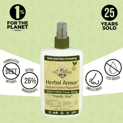 All Terrain Herbal Armor Natural Insect Repellent, DEET-FREE Pump Spray