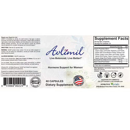 Avlimil® Hormone Balance & Menopause Support | Mood Swings, Hot Flashes, Night Sweats and Irritability