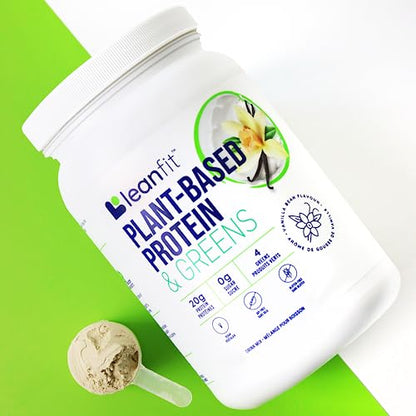 LeanFit Plant-Based Protein & Greens Natural Vanilla – 20g Plant Protein + 4 Leafy Greens