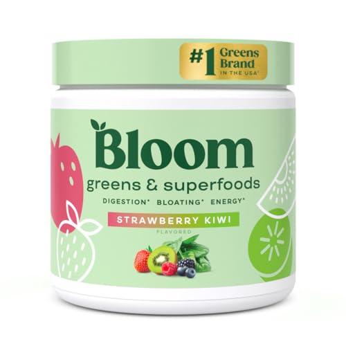 Bloom Nutrition Super Greens Powder Smoothie & Juice Mix (Strawberry Kiwi)