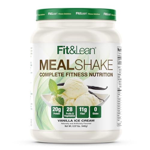 Fit & Lean Meal Shake, Fat Burning Meal Replacement, Protein, Fiber, Probiotics, Vanilla