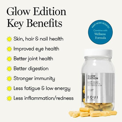 Equi - Glow Edition - 30 Day Multivitamin Capsules - Anti-Aging, Brightening Skin Supplement