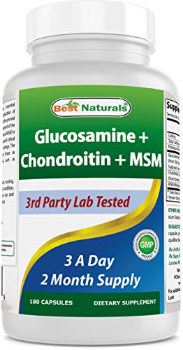 Best Naturals Glucosamine Chondroitin and MSM (Non-GMO) - Promotes Joint Health 