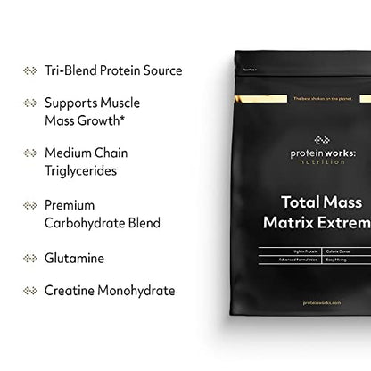 Protein Works - Total Mass Matrix Extreme Mass Gainer | High Calorie Protein Powder