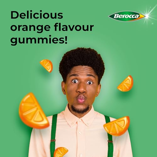 Berocca Immuno Gummy Vitamins, Orange Flavour, Bursting with Immune System