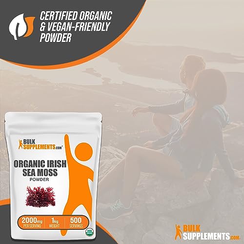 BULKSUPPLEMENTS.COM Organic Irish Sea Moss Powder - Sea Moss Supplement