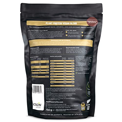 Healthspan Elite All Blacks Plant Protein Vegan Blend (750g) | 23g Protein Per Serving