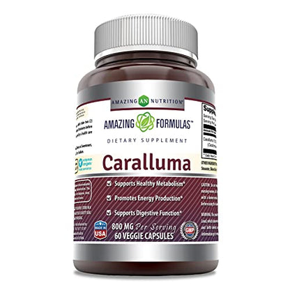 Amazing Formulas Caralluma Dietary Supplement 800 mg 60 Veggie Capsules 