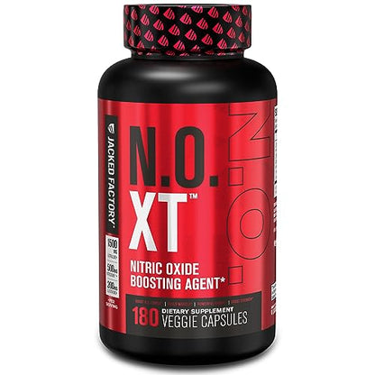 Jacked Factory N.O. XT Nitric Oxide Supplement with Nitrosigine L Arginine, L Citrulline 