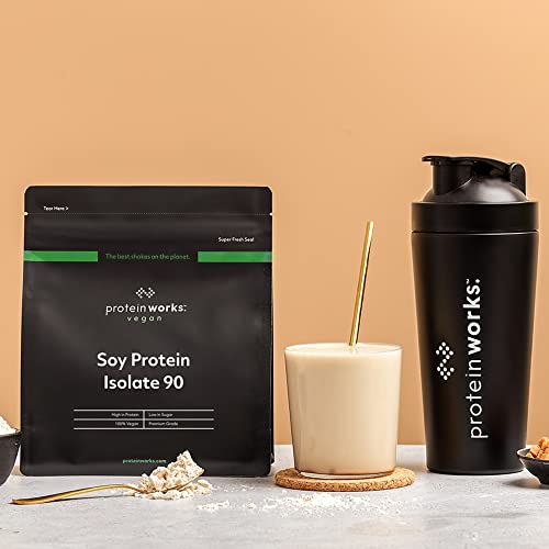 Protein Works Soy Protein 90 (Isolate) Protein Powder | 100% Plant-Based | Low Fat | No Added Sugar