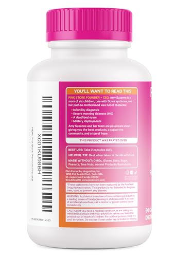 Pink Stork Premium Prenatal Vitamins for Women with Organic Whole-Food Ingredients