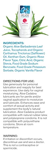 Aloe Cadabra Natural Organic Personal Lubricant and Vaginal Moisturizer, Wild Rose, 2.5 Ounce