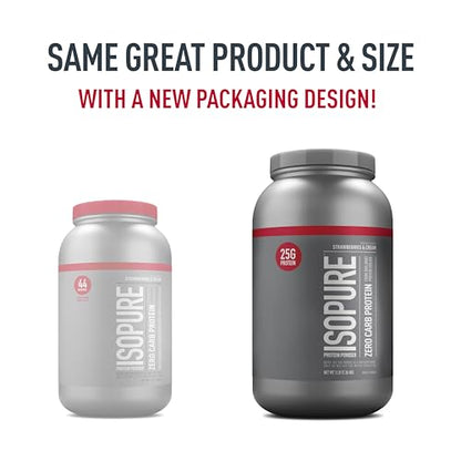 Isopure Protein Powder, Zero Carb Whey Isolate with Vitamin C & Zinc for Immune Support