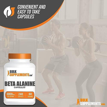 BULKSUPPLEMENTS.COM Beta Alanine Capsules - Beta Alanine Supplement, Beta Alanine