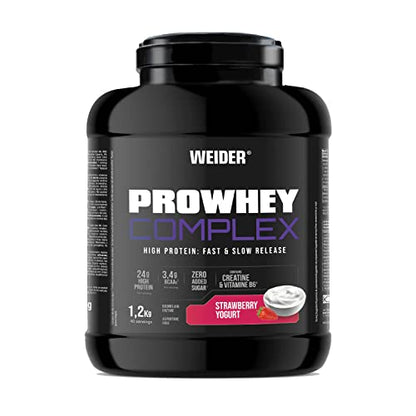 Weider ProWhey Complex (1,2kg) Strawberry-Yogurt Flavour. Formula Based on Whey Protein 