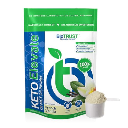 BioTrust Keto Elevate – Pure C8 MCT Oil Powder – Ketogenic Diet Supplement & Paleo 