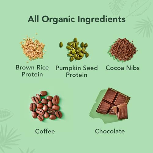 ALOHA Organic Plant Based Protein Bars - Chocolate Espresso (85mg Caffeine) - 12 Bars