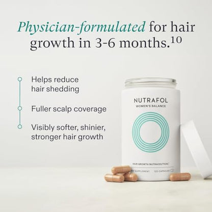 Nutrafol Women's Balance Hair Growth Supplements, Ages 45 and Up, Clinically Proven