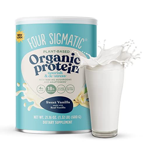 Four Sigmatic Organic Vegan Protein Powder | 18g Plant-Based Protein per Serving 