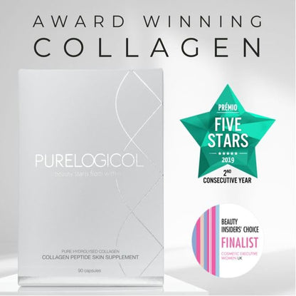 Collagen Tablets, Best Hydrolysed Protein Peptide Skin Supplement - 90 x Collagen Capsules x 800mg