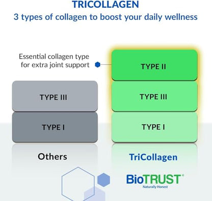 BioTrust Tri Collagen Powder - 3-in-1 Hydrolyzed Collagen Peptides Powder