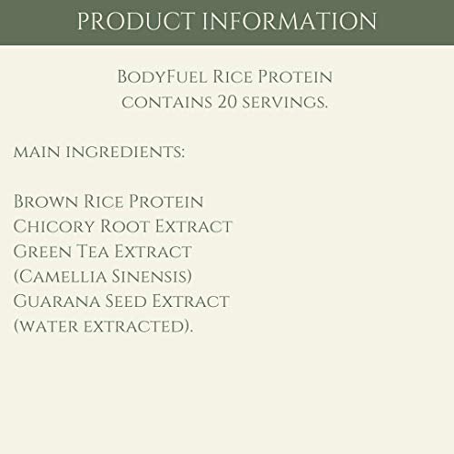 Complementary Supplements | BodyFuel Brown Rice Protein Powder Plus Chicory, Green Tea