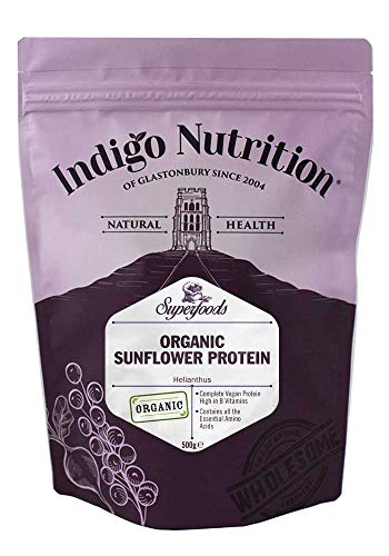 Indigo Herbs Organic Sunflower Seed Protein Powder 500g | Plant Based Protein | Vegan