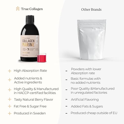 True Collagen - Premium 11000mg Collagen Marine I Pure Hydrolyzed Collagen (Type I & III)