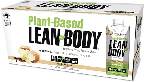 Lean Body Ready-to-Drink, Plant-Based Vegan Vanilla Caramel Protein Shake, 30g Protein