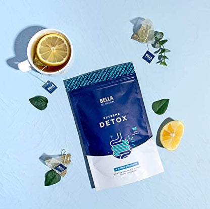 Bella All Natural Extreme Detox Tea - Body Cleanse, Colon Cleanser & Detox, Natural Herbs