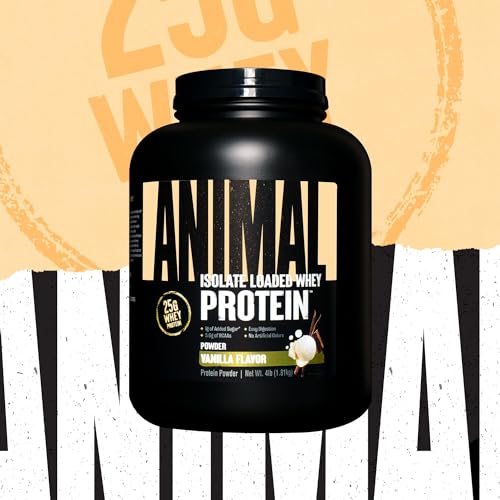 Animal Whey Isolate Whey Protein Powder – Isolate Loaded for Post Workout and Recovery